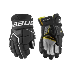 Bauer Supreme 3S Hockey Gloves, Senior, Black/White