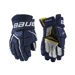 Bauer Supreme 3S Hockey Gloves, Senior, Navy