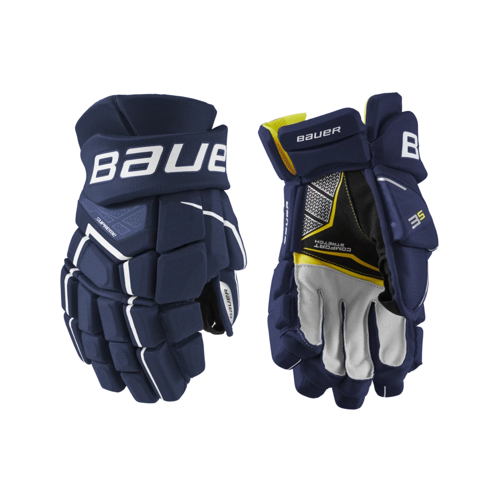 Bauer Supreme 3S Hockey Gloves, Senior, Navy