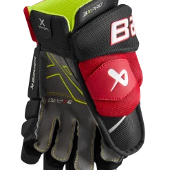 Bauer Vapor 3X Pro Hockey Gloves, Junior, Black/Red