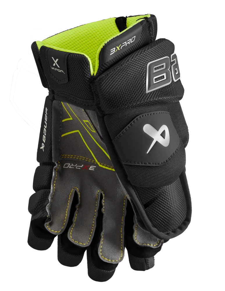 Bauer Vapor 3X Pro Hockey Gloves, Junior, Black/White