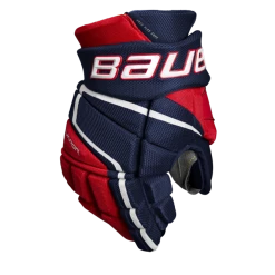 Bauer Vapor 3X Pro Hockey Gloves, Junior, Navy/Red/White