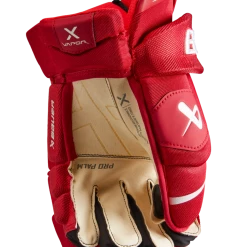 Bauer Vapor 3X Pro Hockey Gloves, Senior, Red