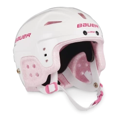 Bauer Lil' Sport Youth Hockey Helmet, White & Pink
