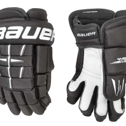 Bauer Supreme 1000 Senior Hockey Gloves With Easy Grip Design, Black