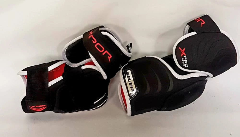 Bauer Vapor X Pro Lite Junior Hockey Lightweight Elbow Pads, Black & Red - Image 3