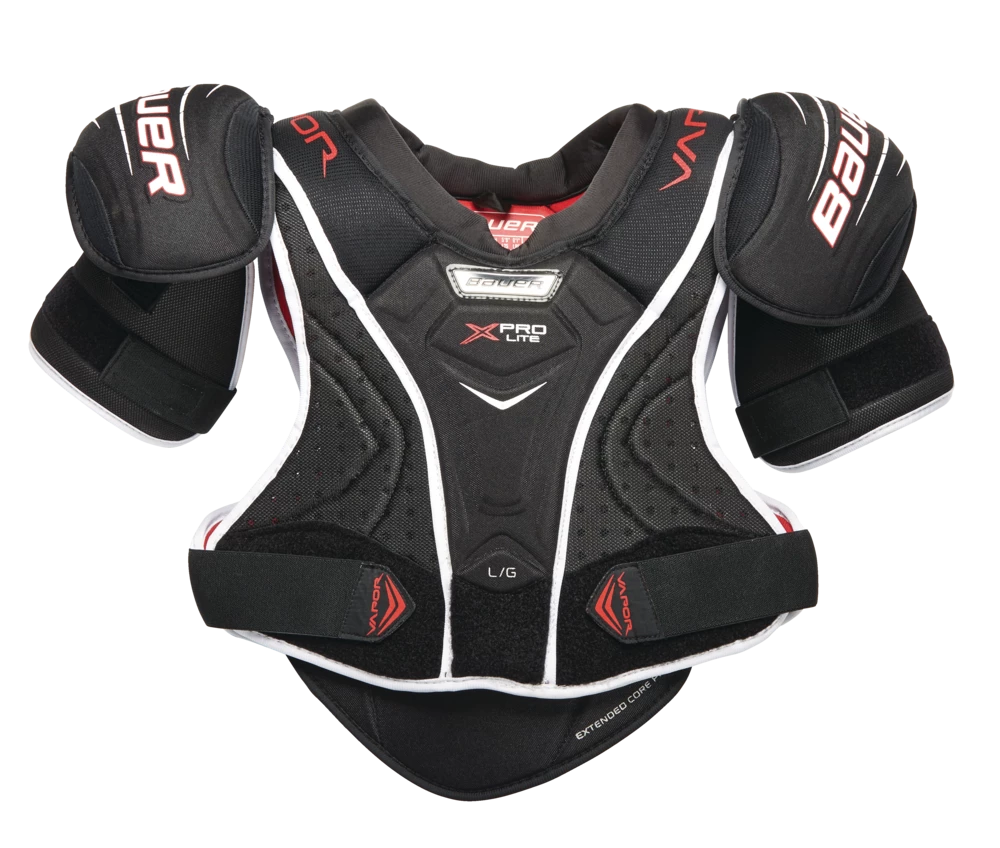 Bauer Vapor X Pro Lite Senior Hockey Shoulder Pads, Comfortable And Lightweight, Black