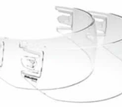 Bauer Clear Replacement Pro Clip Hockey Visor With Anti Fog & Anti Scratch Coating, 2-pk