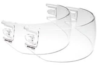 Bauer Clear Replacement Pro Clip Hockey Visor With Anti Fog & Anti Scratch Coating, 2-pk