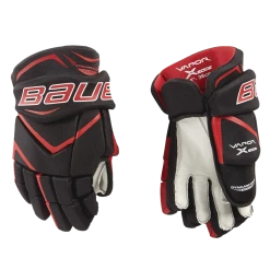 Bauer Vapor X:Edge Hockey Gloves, Senior, Black/Red