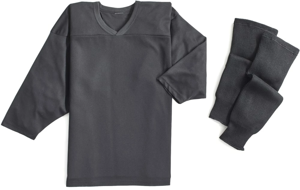 Sherwood Practice Hockey Jersey/Socks Combo, Junior, Black, Assorted Sizes - Image 2