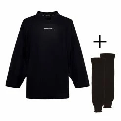 Sherwood Practice Hockey Jersey/Socks Combo, Junior, Black, Assorted Sizes