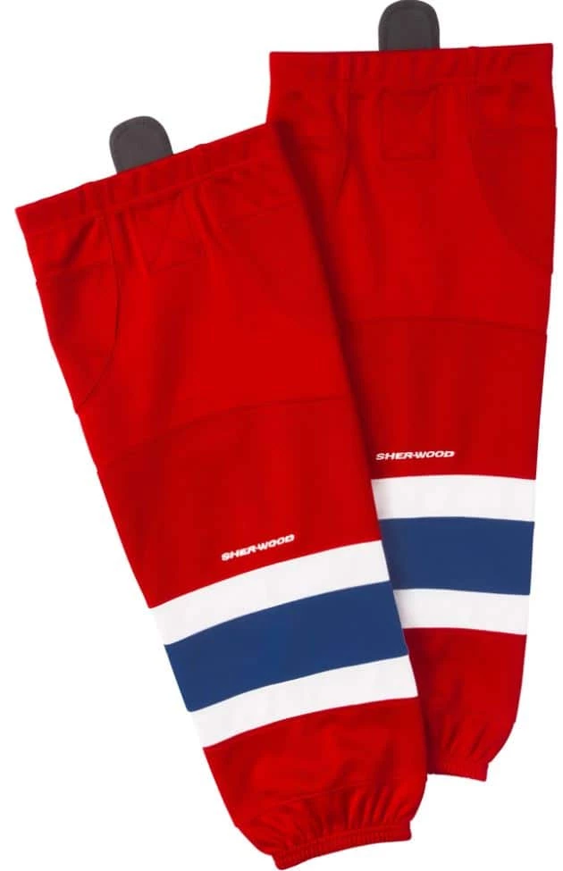 Sherwood Performance Hockey Socks, Montreal Canadiens, Red, Junior