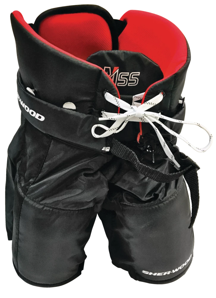 Sherwood REKKER M65 Youth Hockey Pants With Pre-Curved Thigh Protection, Black - Image 3